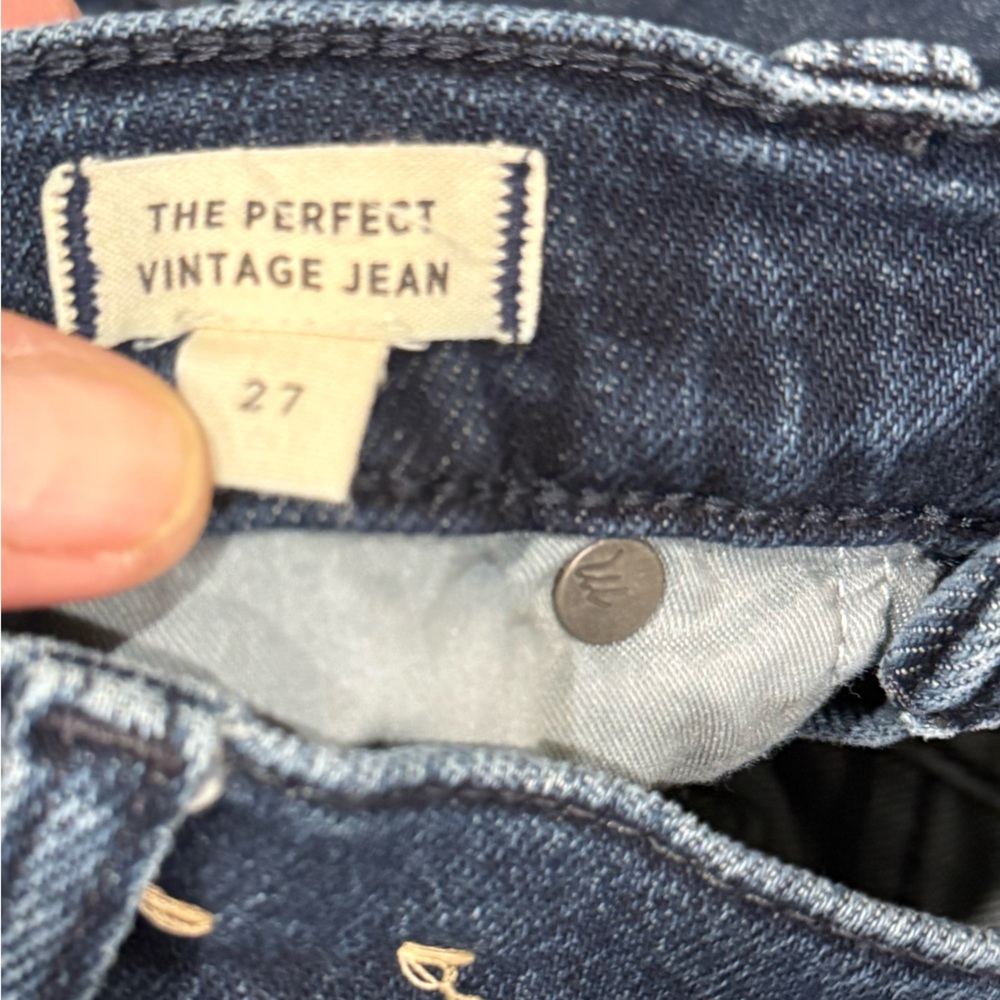 Madewell Perfect Vintage Jean women’s size 27 dark wash - Picture 8 of 9